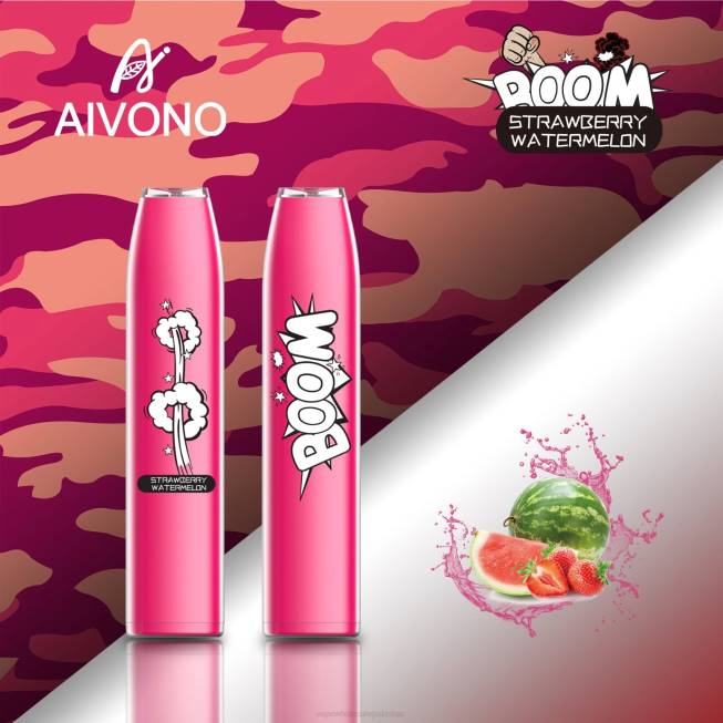 Aivono AIM BOOM 600 Strawberry Watermelon - 0668364 Cheapest Vape Wholesale