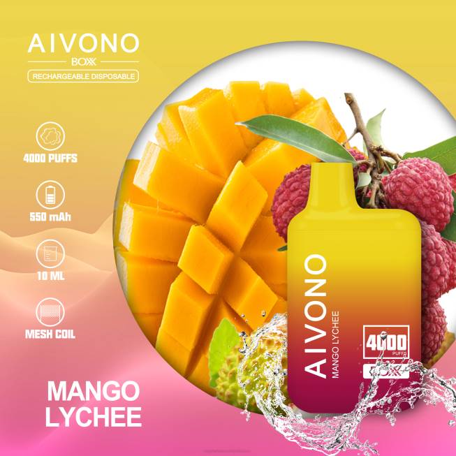 Aivono AIM BOXX 4000 Mango Lychee - 0668216 E Cig Wholesale