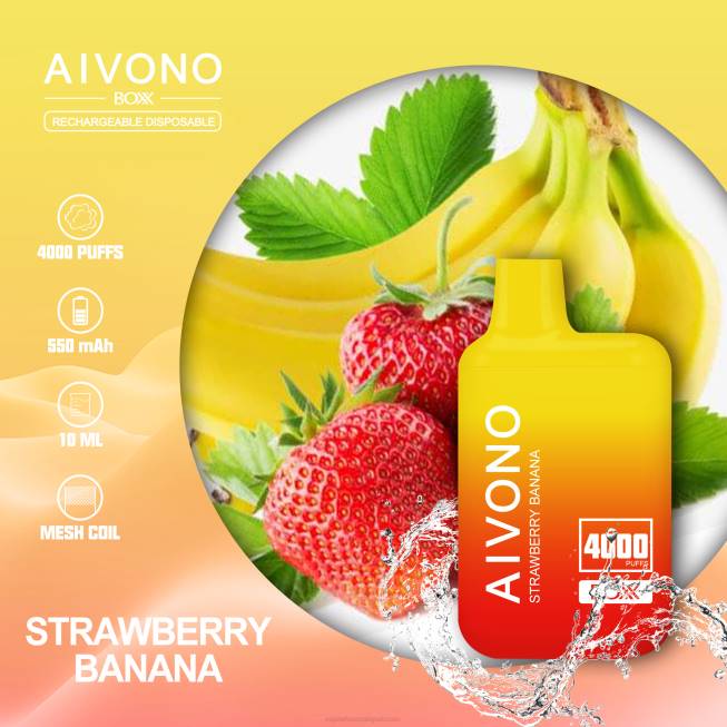 Aivono AIM BOXX 4000 Strawberry Banana - 0668231 Vape Wholesale Pakistan