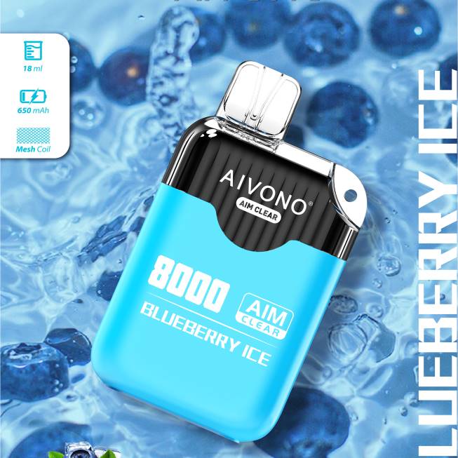 Aivono AIM CLEAR 8000 Blueberry Ice - 0668206 E Cig Wholesale