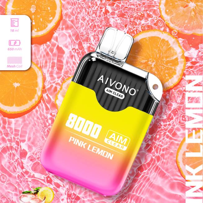 Aivono AIM CLEAR 8000 Pink Lemon - 0668211 Vape Wholesale Pakistan