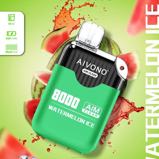 Aivono AIM CLEAR 8000 Watermelon Ice - 0668204 Cheapest Vape Wholesale