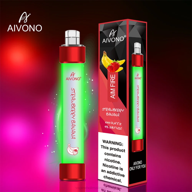 Aivono AIM FIRE 1000 Strawberry Banana - 0668332 Vape Wholesale Prices