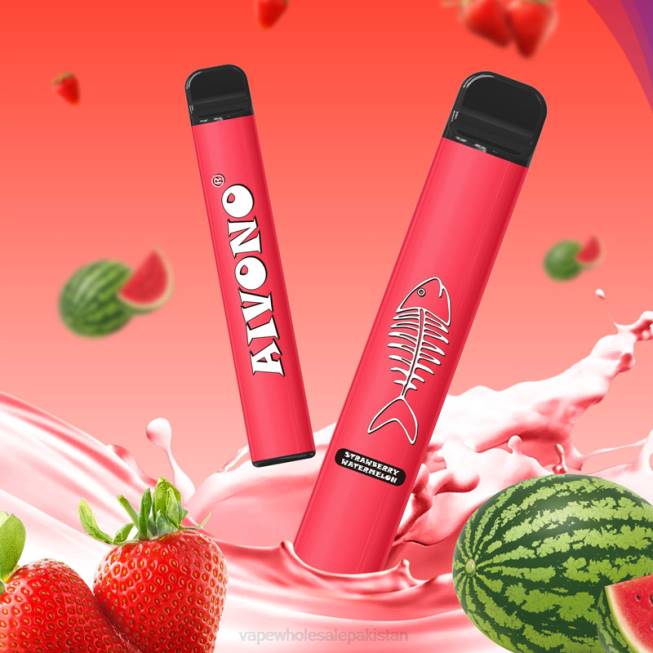 Aivono AIM FISHBONE 600 Strawberry Watermelon - 0668282 Vape Wholesale Prices