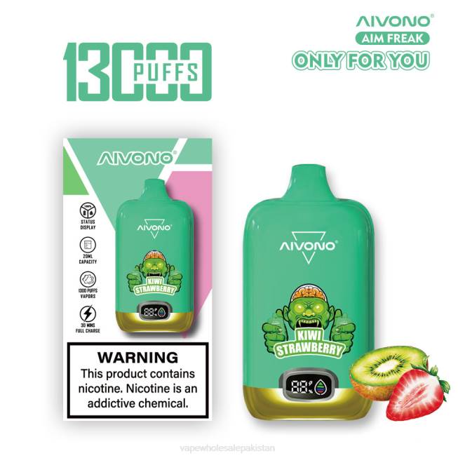 Aivono AIM FREAK 13000 Kiwi Strawberry - 0668246 E Cig Wholesale