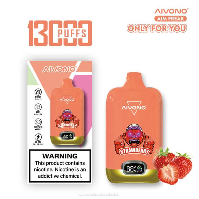 Aivono AIM FREAK 13000 Strawberry - 0668243 Vape Companies In Pakistan