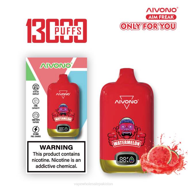 Aivono AIM FREAK 13000 Watermelon - 0668244 Cheapest Vape Wholesale