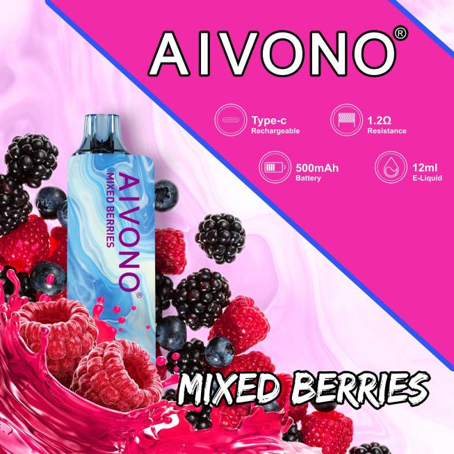 Aivono AIM GUN 7000 Mixed Berries - 0668111 Vape Wholesale Pakistan