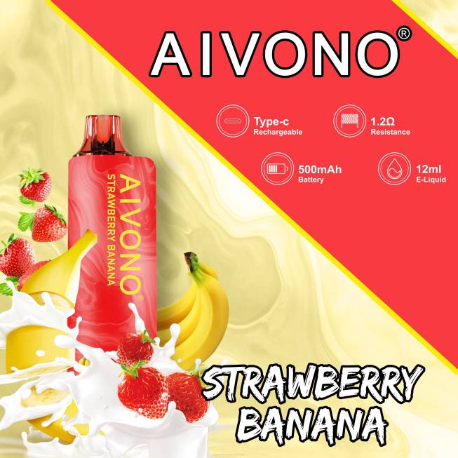 Aivono AIM GUN 7000 Strawberry Banana - 0668107 Electronic Cigarette Wholesale