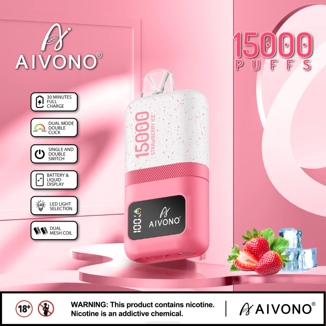 Aivono AIM magic 15000 Strawberry Ice - 066871 Vape Wholesale Pakistan