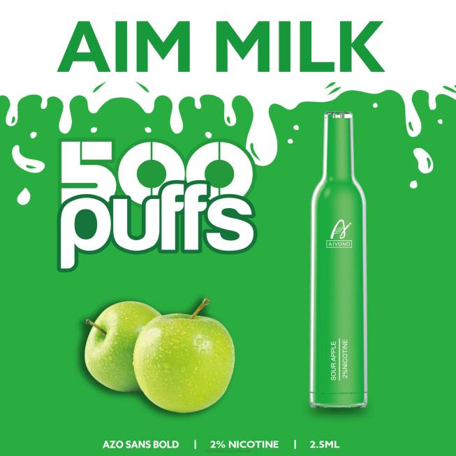 Aivono AIM MILK 500 Sour Apple - 0668267 Electronic Cigarette Wholesale