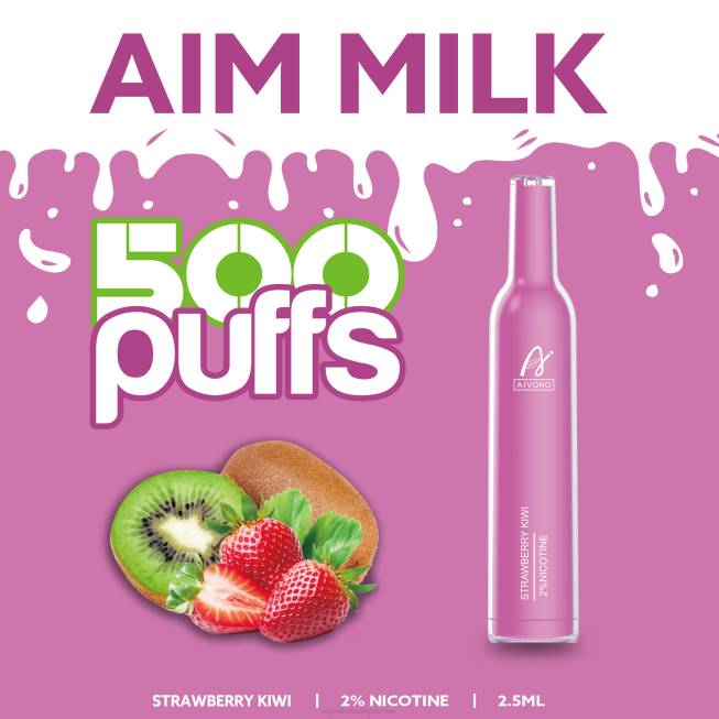 Aivono AIM MILK 500 Strawberry Kiwi - 0668271 Vape Wholesale Pakistan