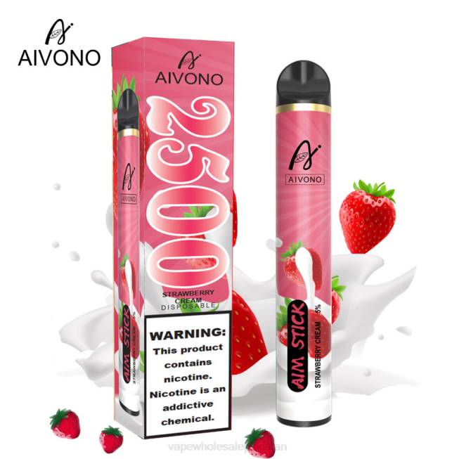 Aivono AIM STICK 2500 Strawberry Cream - 0668155 E Cigarette Wholesale