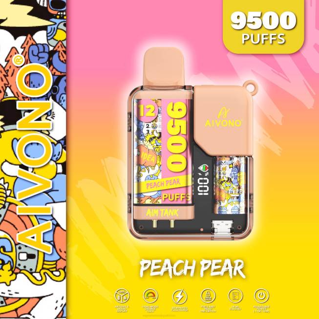 Aivono AIM TANK 9500 Peach Pear - 066841 Vape Wholesale Pakistan