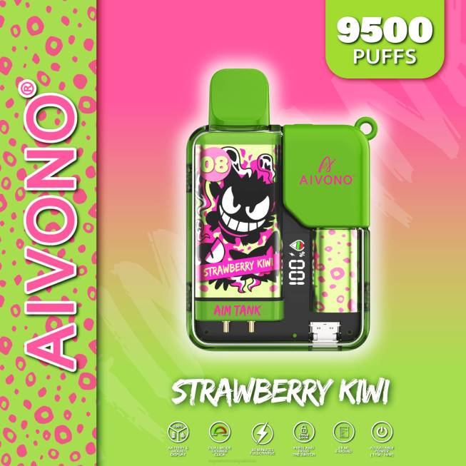 Aivono AIM TANK 9500 Strawberry Kiwi - 066847 Electronic Cigarette Wholesale