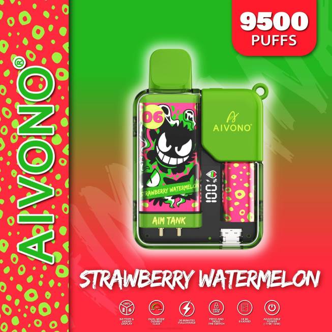 Aivono AIM TANK 9500 Strawberry Watermelon - 066846 E Cig Wholesale