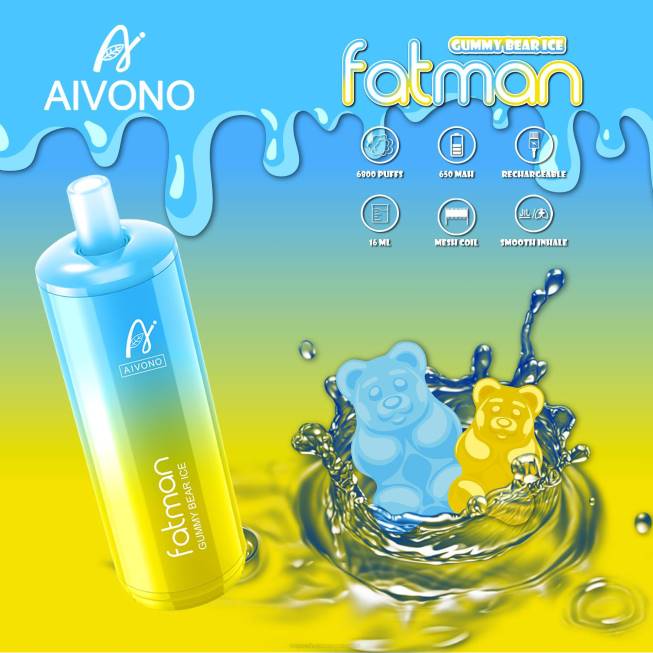 Aivono FATMAN 6800 Gummy Bear Ice - 066832 Vape Wholesale Prices