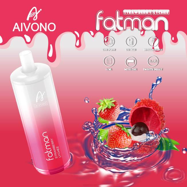 Aivono FATMAN 6800 Strawberry Lychee - 066823 Vape Companies In Pakistan