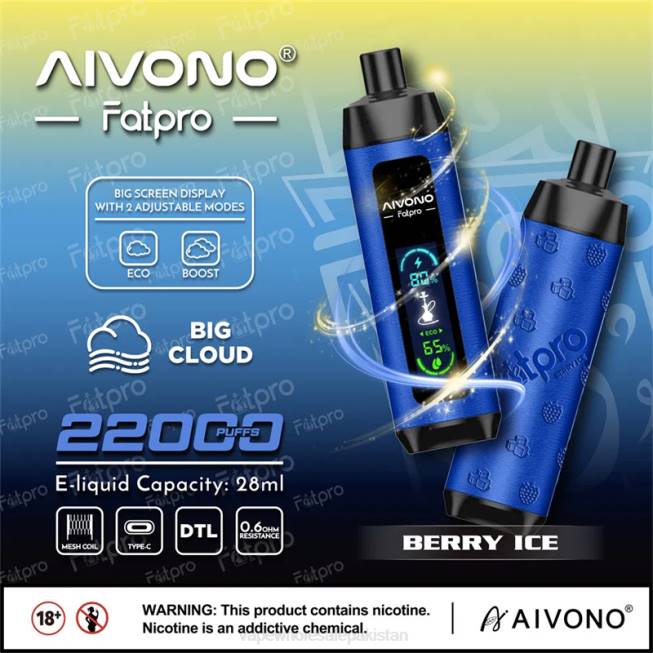 Aivono Fatpro 22000 Berry Ice - 066810 Electronic Cigarette Wholesale Price