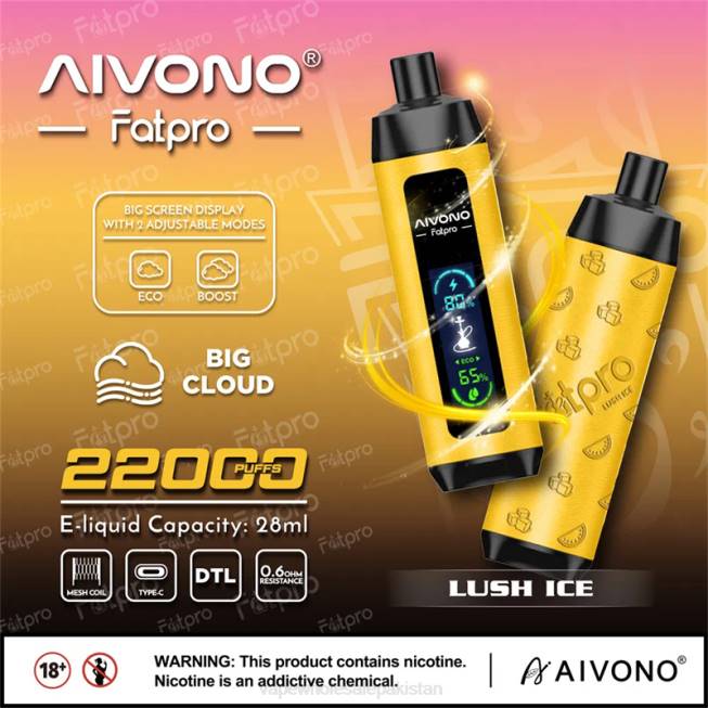 Aivono Fatpro 22000 Lush Ice - 06683 Vape Companies In Pakistan