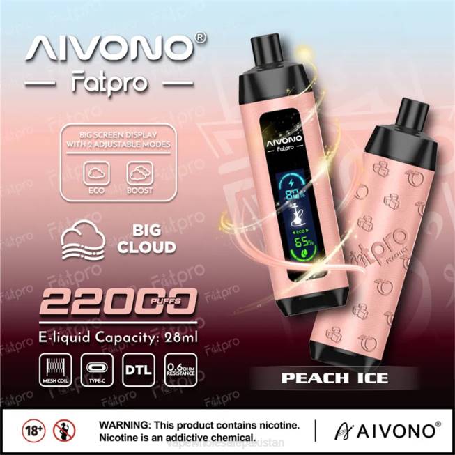 Aivono Fatpro 22000 Peach Ice - 06685 E Cigarette Wholesale