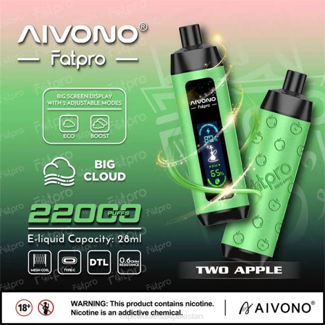 Aivono Fatpro 22000 Two Apple - 06681 Vape Wholesale Pakistan