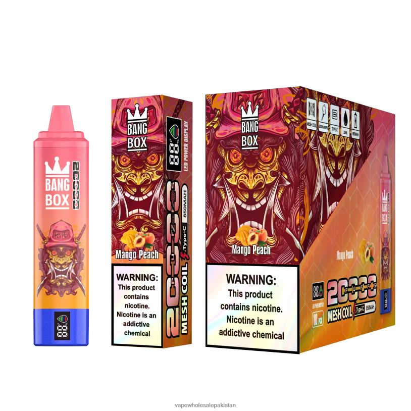 Electronic Cigarette Wholesale Supplier Mango Peach D42RL128 Bang Box 20000