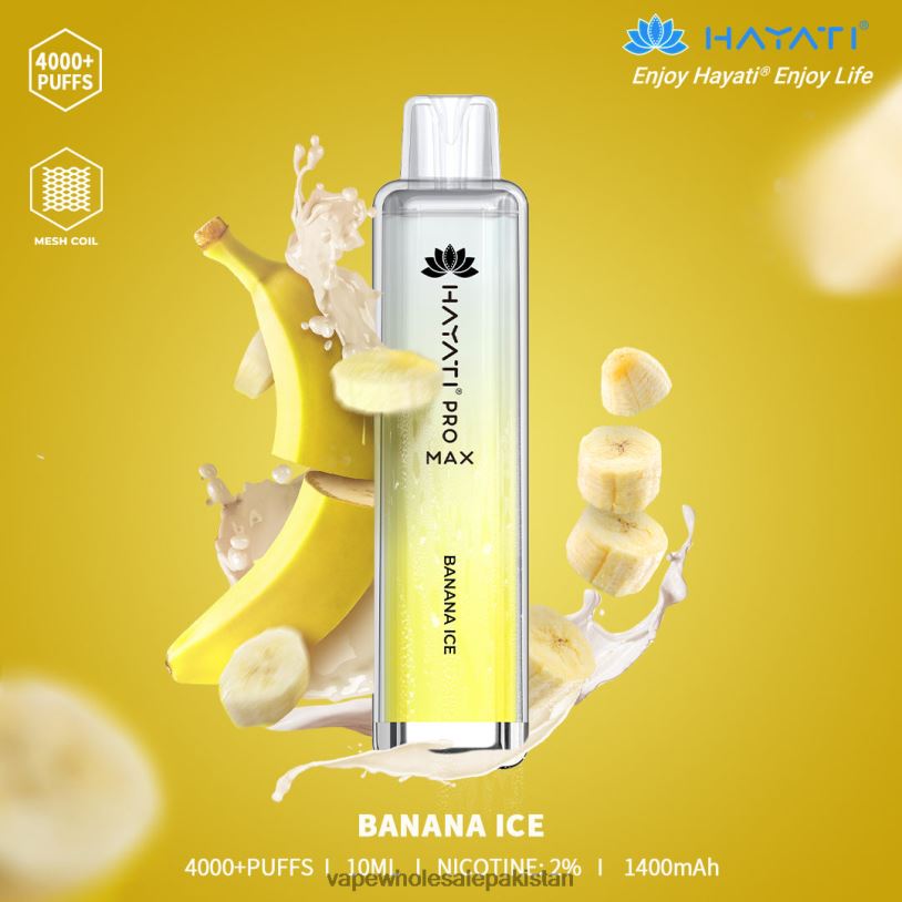 Cheapest Vape Wholesale Banana Ice D42RL144 Hayati Pro Max 4000