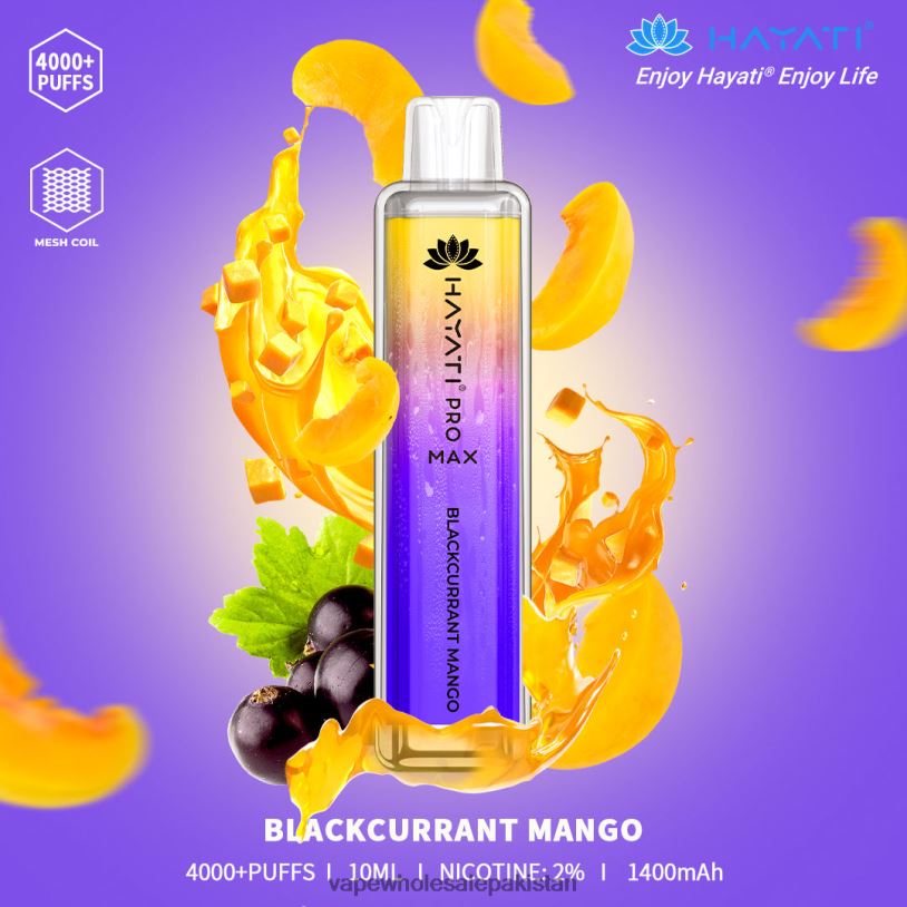 E Cig Wholesale Blackcurrant Mango D42RL146 Hayati Pro Max 4000