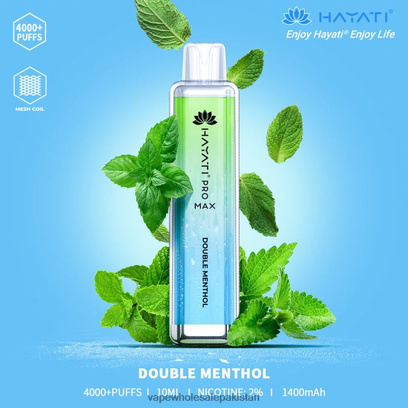 E Cig Wholesale Double Menthol D42RL156 Hayati Pro Max 4000