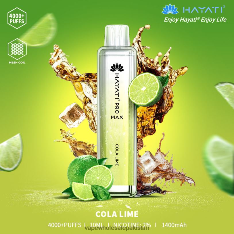 E Cigarette Wholesale Cola Lime D42RL155 Hayati Pro Max 4000