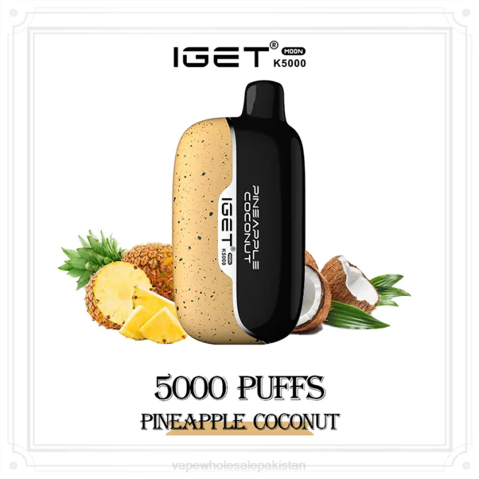 Cheapest Vape Wholesale NXJ016 Pineapple Coconut IGET Moon K5000