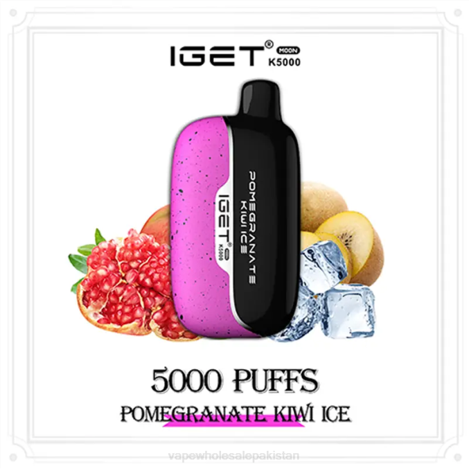 E Cigarette Wholesale NXJ017 Pomegranate Kiwi Ice IGET Moon K5000