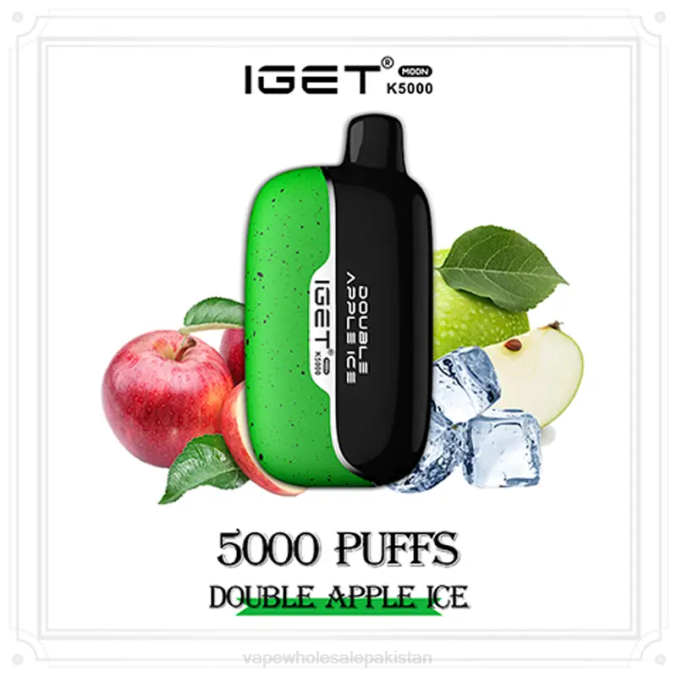 Vape Wholesale Pakistan NXJ019 Double Apple Ice IGET Moon K5000