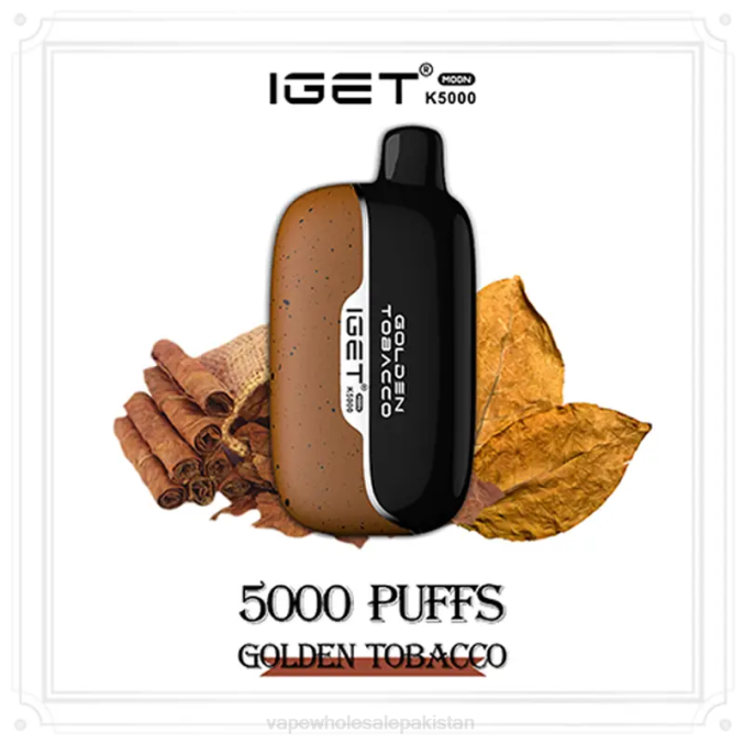 Vape Wholesale Pakistan NXJ01 Golden Tobacco IGET Moon K5000