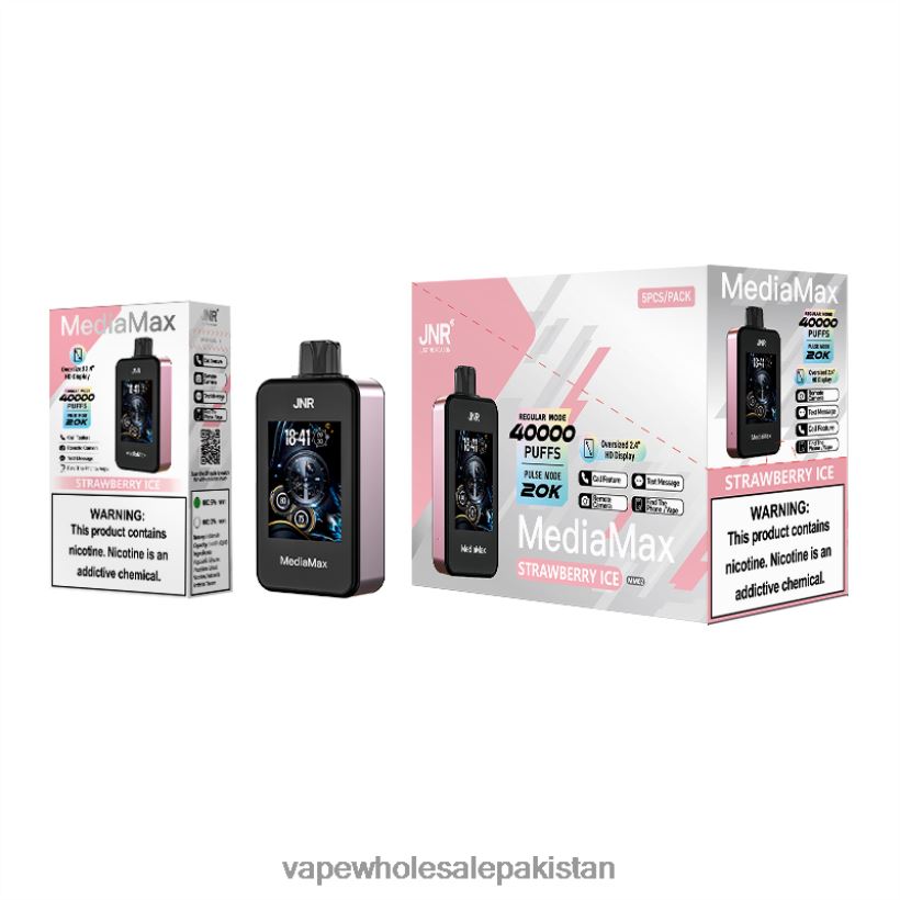 JNR MediaMax 40k Puff Strawberry Ice TTB2TD17 Electronic Cigarette Wholesale