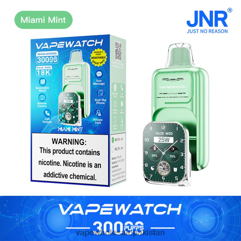 JNR Vape Watch Miami Mint TTB2TD8 Electronic Cigarette Wholesale Supplier