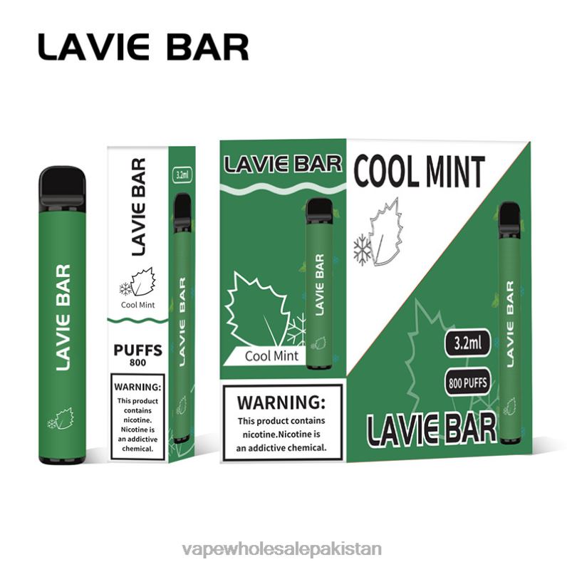 LAVIE BAR 800 Puffs HLND2311 | Vape Wholesale Pakistan Cool Mint