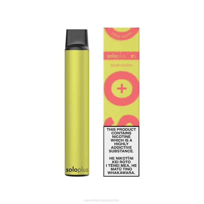 E Cig Wholesale 8Z0636 - Solo Plus Disposable Vape Sour Lemon