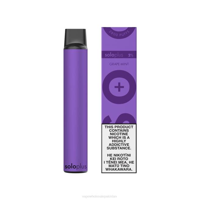 Electronic Cigarette Wholesale 8Z0627 - Solo Plus Disposable Vape Grape Mint