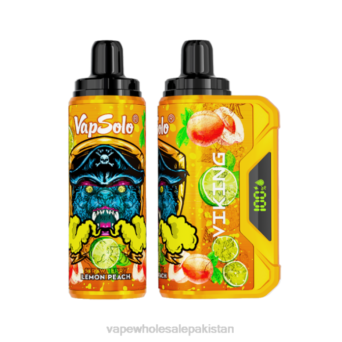 Vape Wholesale Prices 284D135 Vapsolo VIKING Disposable Vape Lemon Peach