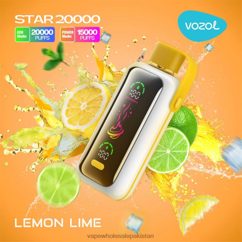 Cheapest Vape Wholesale LEMON LIME D8T2L11 VOZOL STAR 20000