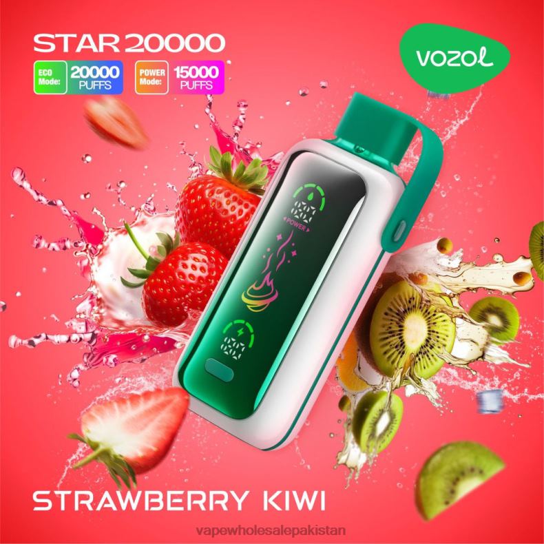 E Cig Wholesale STRAWBERRY KIWI D8T2L20 VOZOL STAR 20000