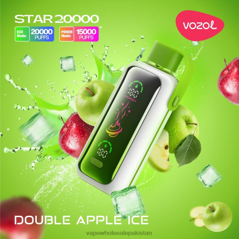 Electronic Cigarette Wholesale DOUBLE APPLE ICE D8T2L7 VOZOL STAR 20000