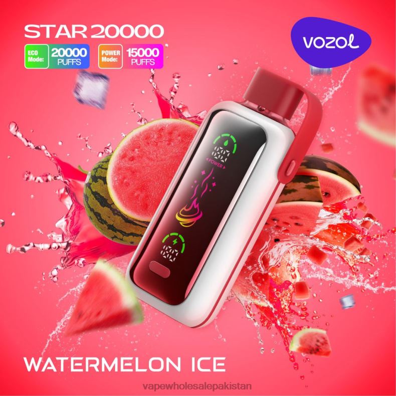 Vape Companies In Pakistan WATERMELON ICE D8T2L3 VOZOL STAR 20000