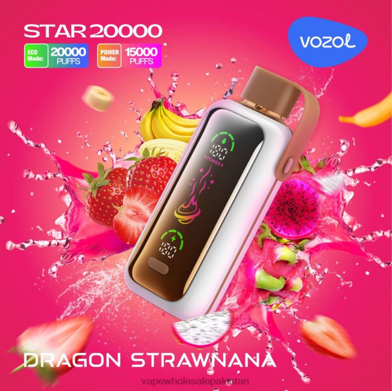 Vape Wholesale Pakistan DRAGON STRAWNANA D8T2L8 VOZOL STAR 20000