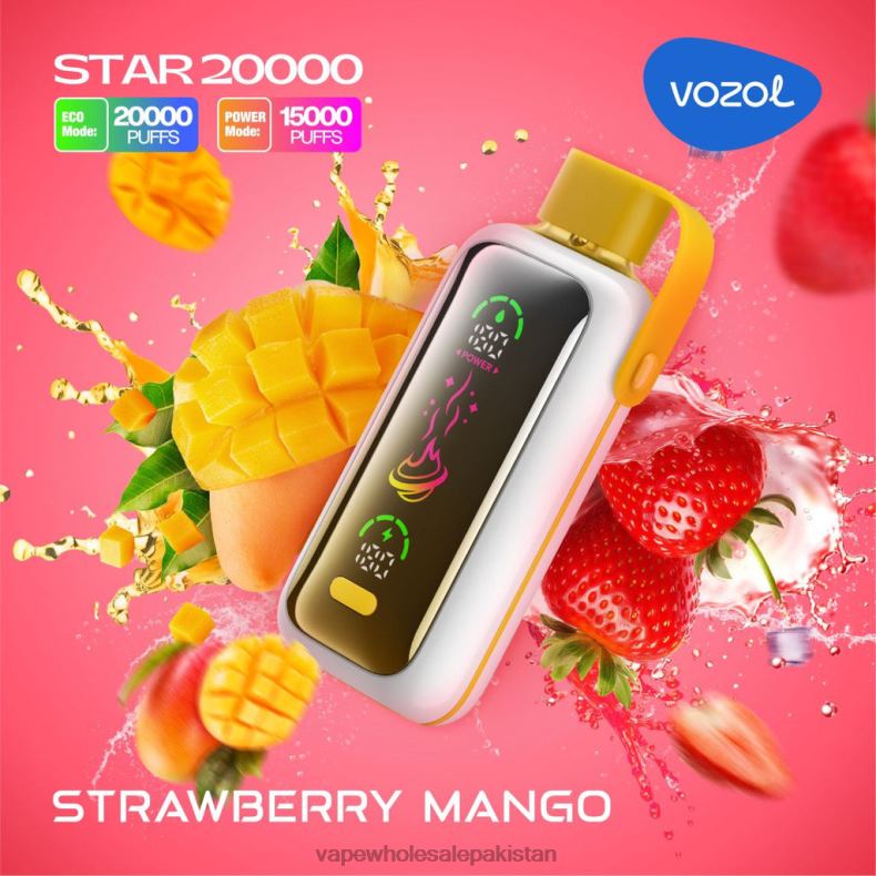 Vape Wholesale Pakistan STRAWBERRY MANGO D8T2L1 VOZOL STAR 20000