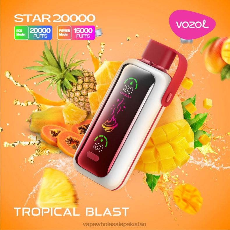 Vape Wholesale Prices TROPICAL BLAST D8T2L2 VOZOL STAR 20000