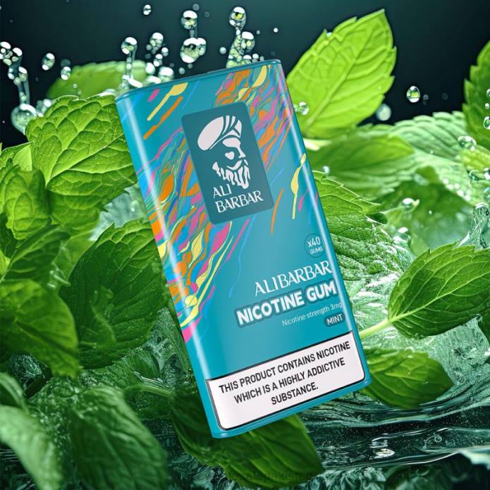 E Cig Wholesale 284D83 Alibarbar Nicotine Gum Mint