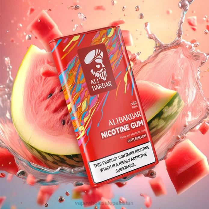 Vape Wholesale Pakistan 284D85 Alibarbar Nicotine Gum Watermelon